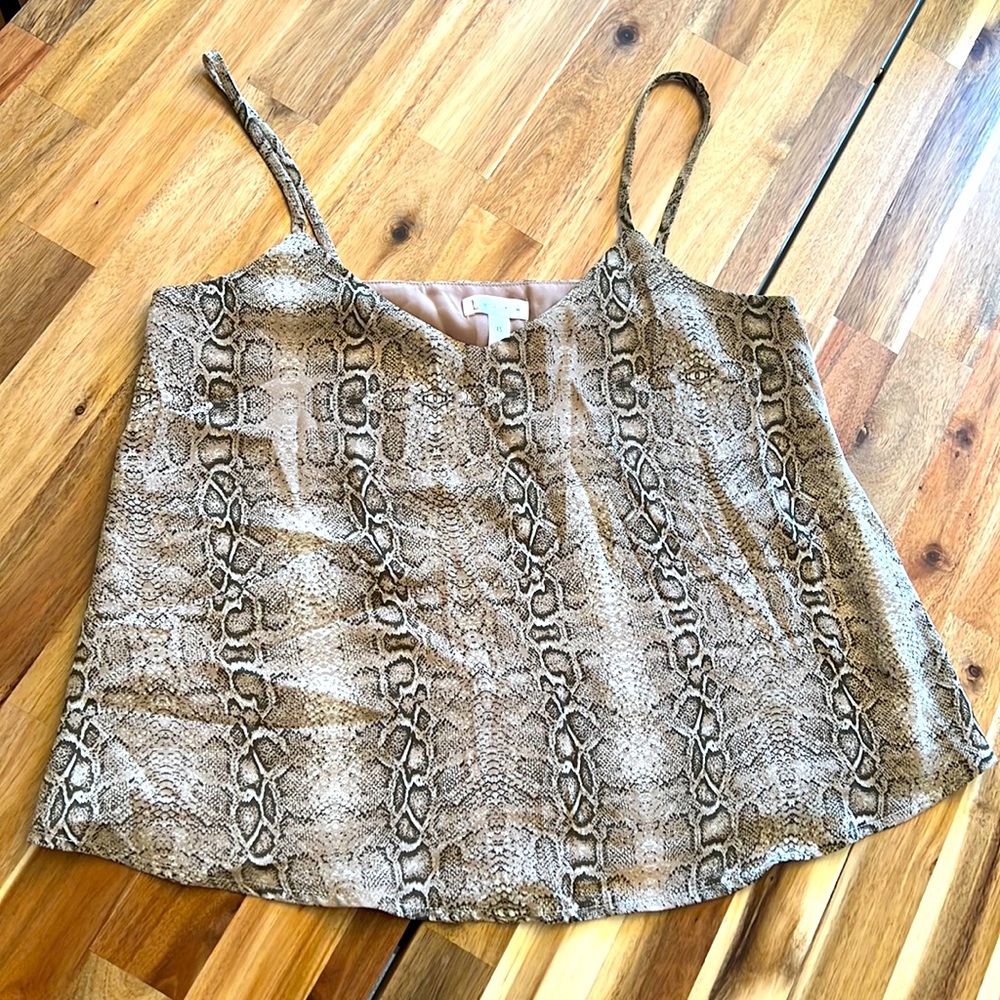 Leith XS Crop Top in Python print